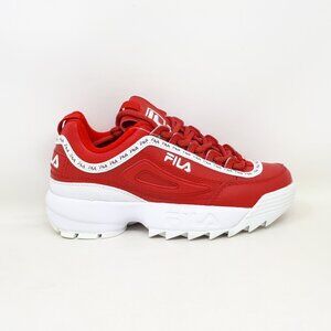 FILA Disruptor II Premium Womens Size 5 US Casual Shoe Sneaker Chunky Retro Red